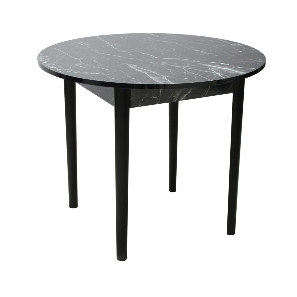 Masa Aris Rotunda Negru Marmorat 1