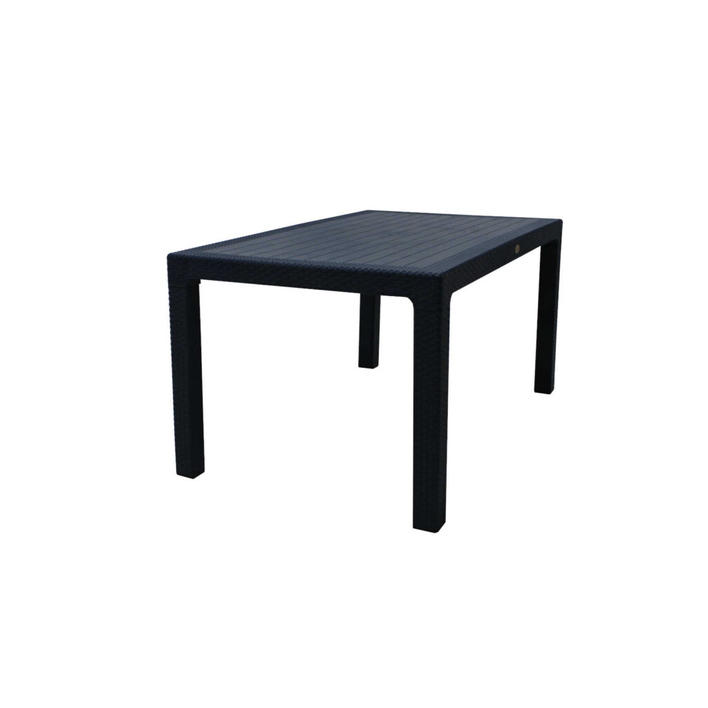 Set masa gradina Caliope tip ratan 80x140 cu 6 scaune antracit4 2
