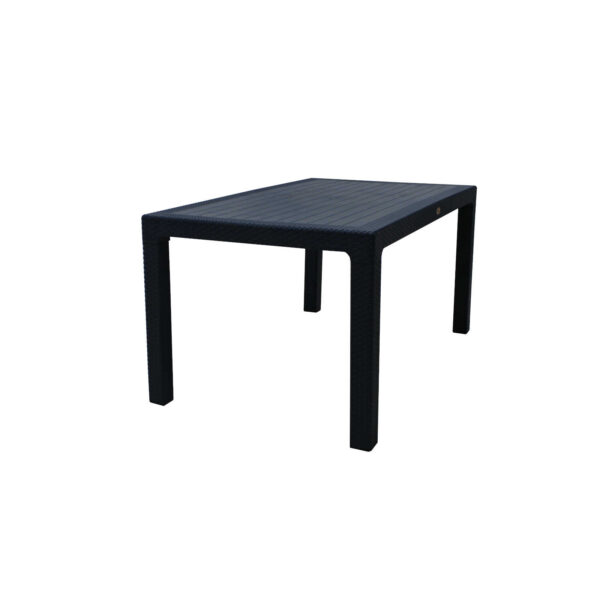 Set masa gradina Caliope tip ratan 80x140 cu 6 scaune antracit4 2