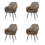 Set 4 Scaune Coral Maro
