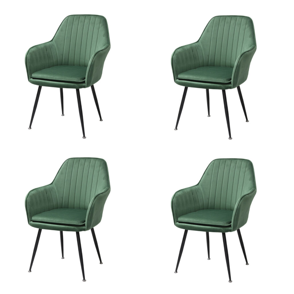 Set 4 Scaune Coral Verde