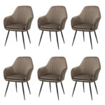 Set 6 Scaune Coral Maro