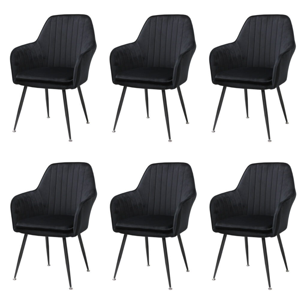 Set 6 Scaune Coral Negru
