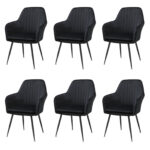 Set 6 Scaune Coral Negru