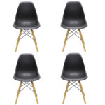 Set 4 Scaune Maya Negru