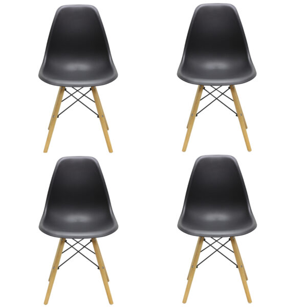 Set 4 Scaune Maya Negru