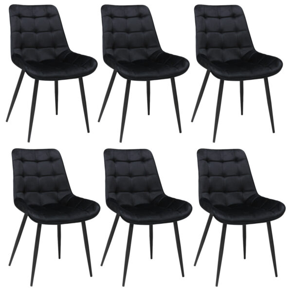 Set 6 Scaune Onix Negru