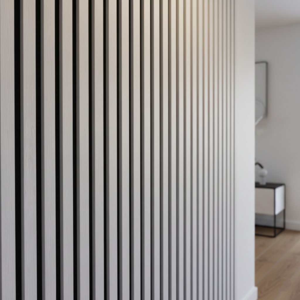 Riflaj Decorativ Tip Panou Acustic 60 cm Alb