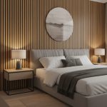 Riflaj Decorativ Tip Panou Acustic 60 cm Teak