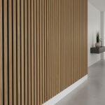 Riflaj Decorativ Tip Panou Acustic 60 cm Teak
