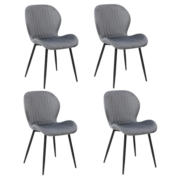 set 4 scaune gri
