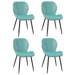 set 4 scaune opal verde fistic