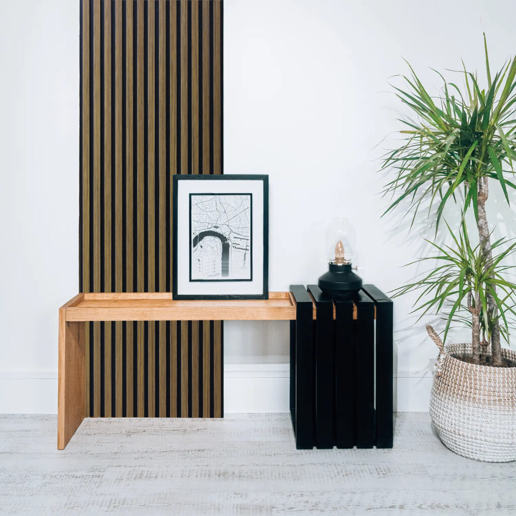 Riflaj Decorativ Tip Panou Acustic 60 cm Teak