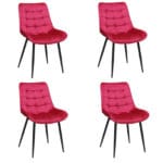 Set 4 Scaune Onix Roșu Fucsia