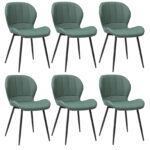 Set 6 Scaune Piele Ecologică Topaz Verde Fistic