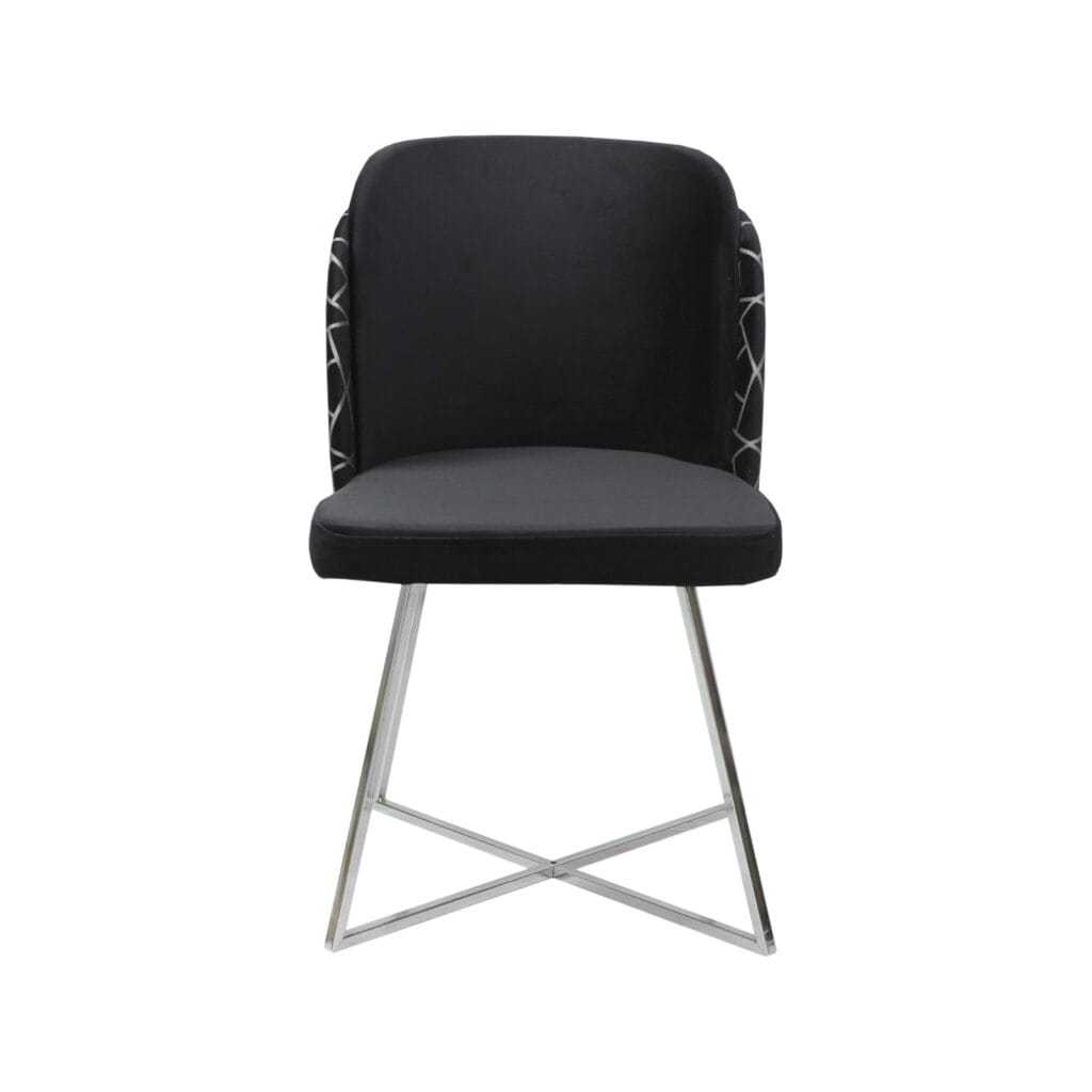 Scaun Alexa Negru Silver