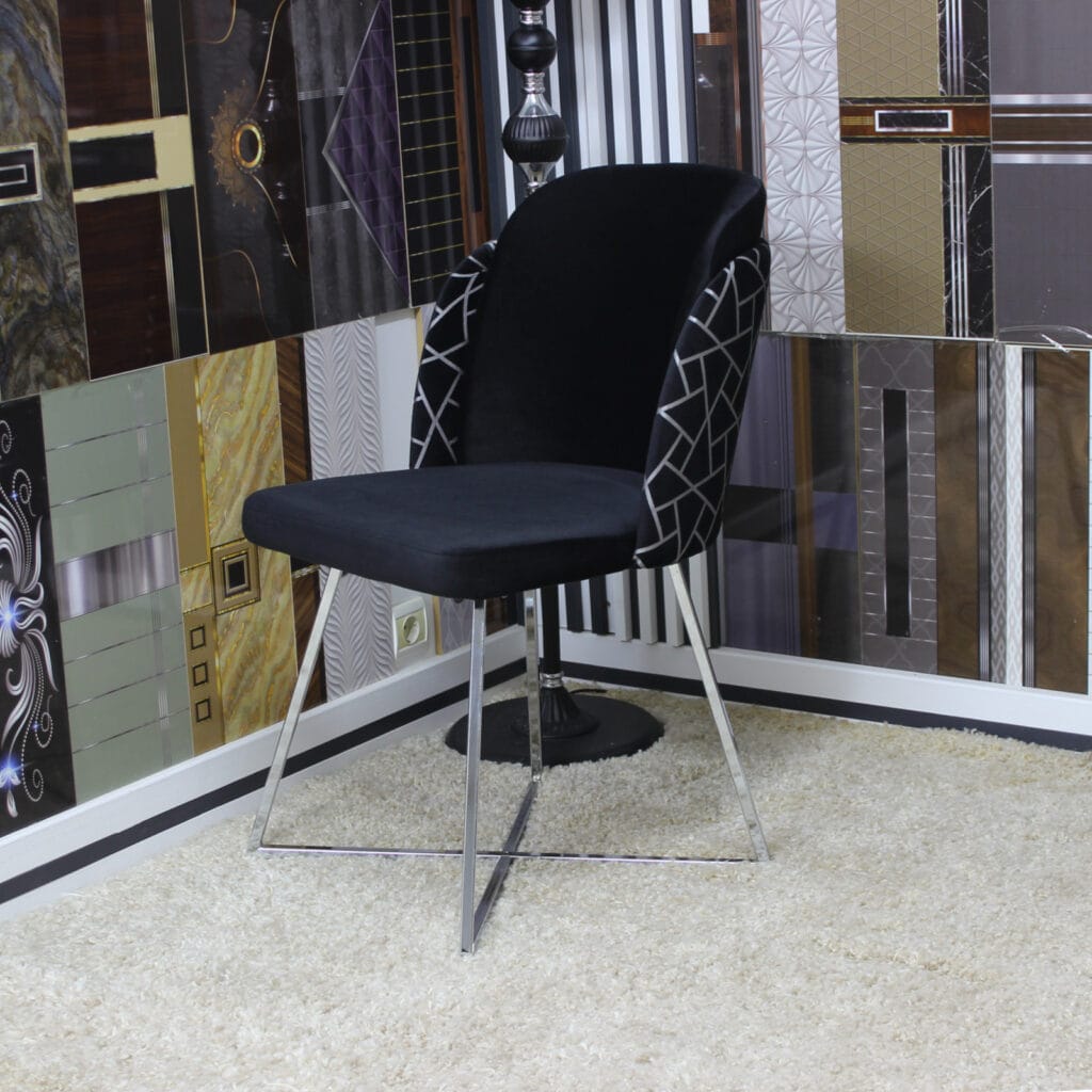 Scaun Alexa Negru Silver