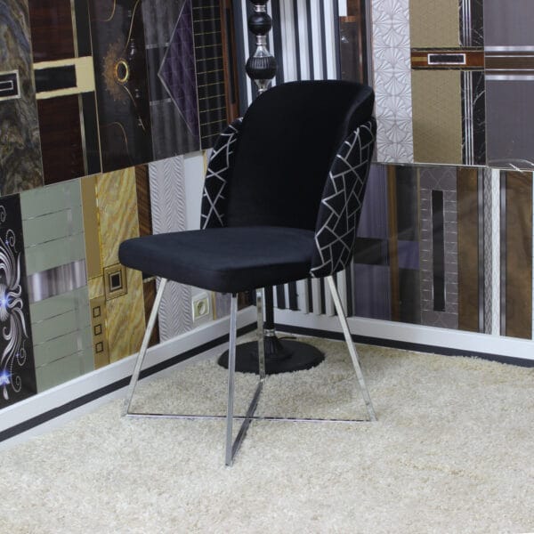 Scaun Alexa Negru Silver