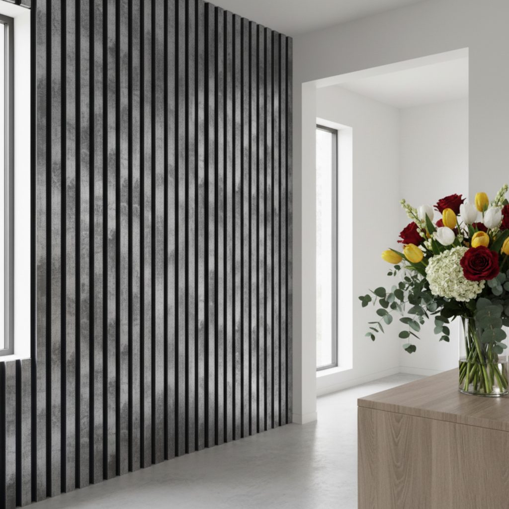 Riflaj Decorativ Tip Panou Acustic 60 cm Crom