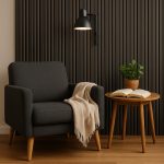 Riflaj Decorativ Tip Panou Acustic 30 cm Antracit
