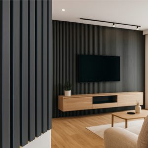 Riflaj Decorativ Tip Panou Acustic 40 cm Antracit