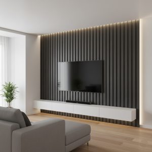 Riflaj Decorativ Tip Panou Acustic 40 cm Ash Oak