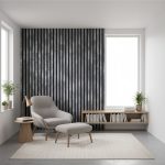 Riflaj Decorativ Tip Panou Acustic 40 cm Crom