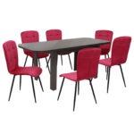 Masa extensibila Roma Wenge Cu 6 sc luca Rosu Fucsia