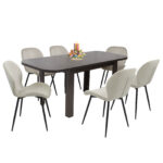 Masa extensibila Roma wenge Cu 6 sc Opal capucino