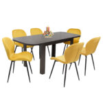 Masa extensibila Roma wenge Cu 6 sc Opal galben