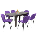 Masa extensibila Roma wenge Cu 6 sc Opal mov