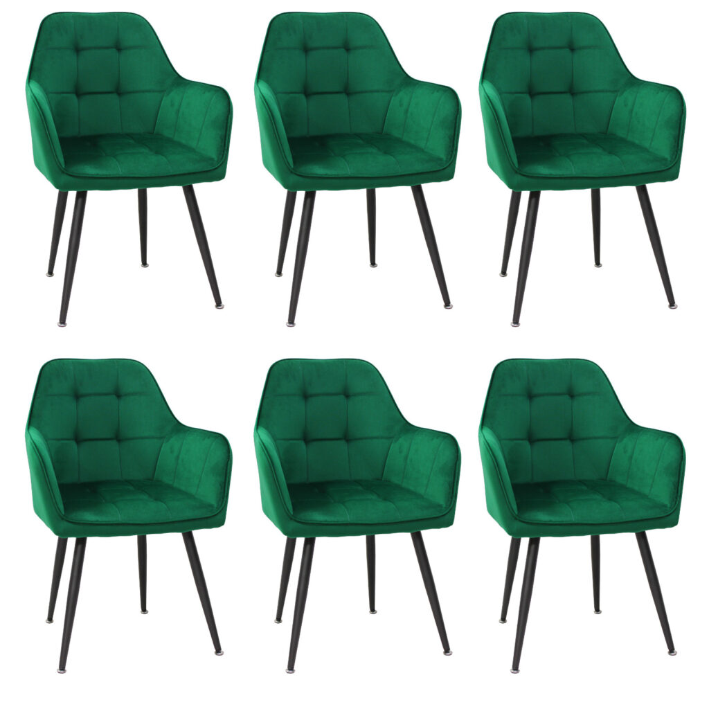 Set 6 scaune Perla Verde