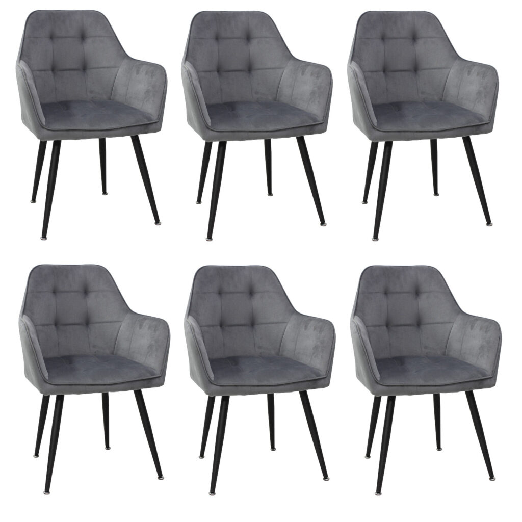 Set 6 scaune Perla gri