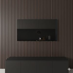 Riflaj Decorativ Tip Panou Acustic 60 cm Wenge