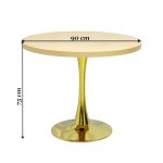 Masă fixă Rotundă Lyma Gold Stejar