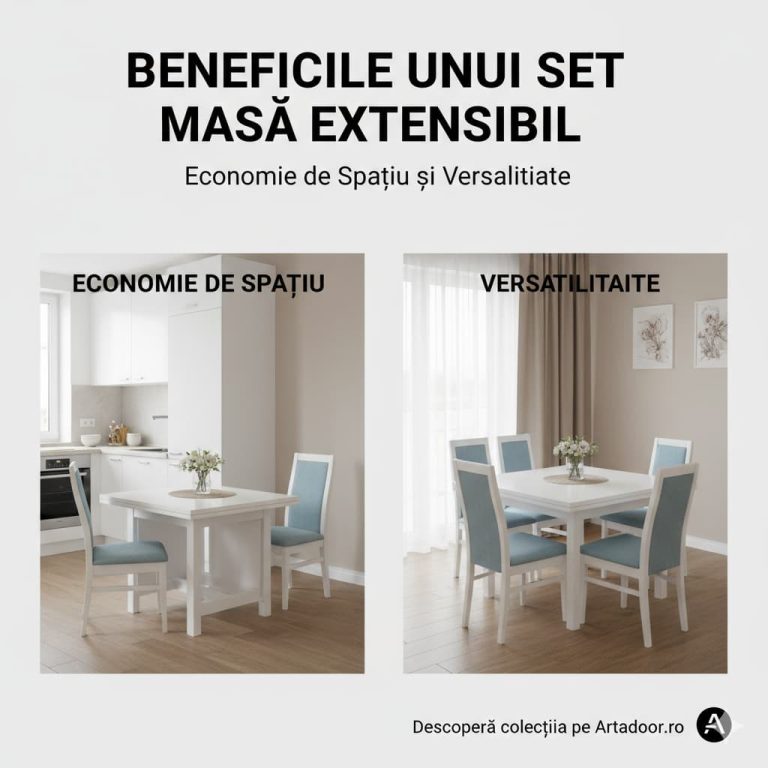 Beneficiile unui set masă și scaune extensibil