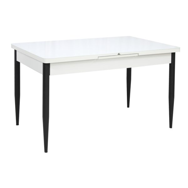 Set masă extensibilă Albă cu 6 Scaune Gya Gri