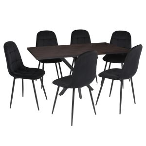 Masa fixa Dreptunghiulara Tania X Wenge 6 gya negru