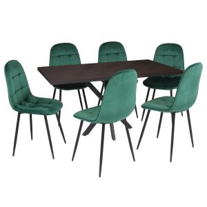 Masa fixa Dreptunghiulara Tania X Wenge 6 gya verde