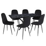 Masa fixa Dreptunghiulara Tania X negru 6 gya negru