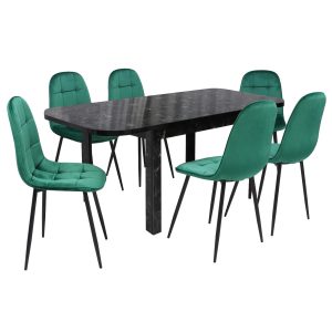 Roma Negru cu gya verde