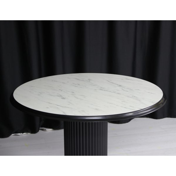 Masa Belize Rotunda Alb Marmorat1