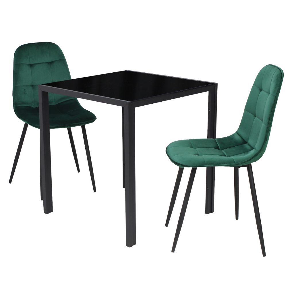 Masa fixa Luna cu 2 scaune Gya verde