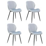 set 4 scaune gri deschis