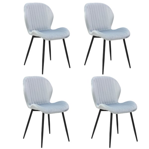 set 4 scaune gri deschis