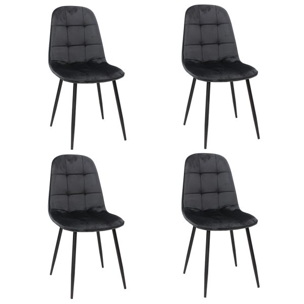 set 4 scaune gya negru