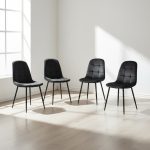 set 4 scaune gya negru1