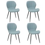 set 4 scaune topaz Bleu
