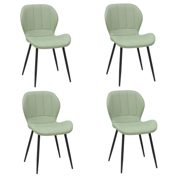 set 4 scaune topaz verde deschis