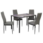 set Masa rustic cu 4 scaune oscar Gri